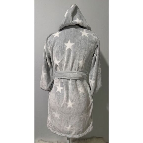 UGG NWOT Miranda robe in gray white star luxurious plush fleece XS - Picture 6 of 7